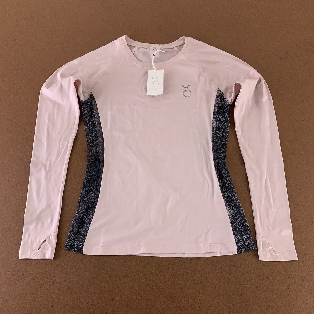 Reel Skipper Women's Size Small Pink Gray Long Sleeve Vented Performance Top New